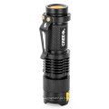 Hot Sale Bright 1AA ou 14500 portátil de alumínio zoom foco bolso 7w 300lm mini cree lanterna lanterna com clipe